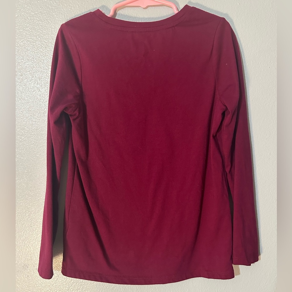 Cat & Jack Preworn Little Girls Longsleeve Swan Top - Picture 2 of 2